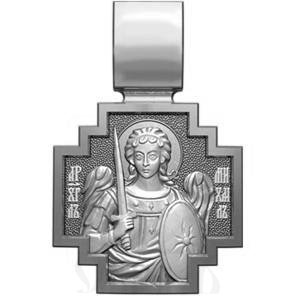 нательная икона св. преподобный максим исповедник, серебро 925 проба с платинированием (арт. 06.077р)